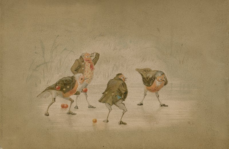 Illustration til The Twigs or Christmas at Ruddock Hall af Robert Dudley