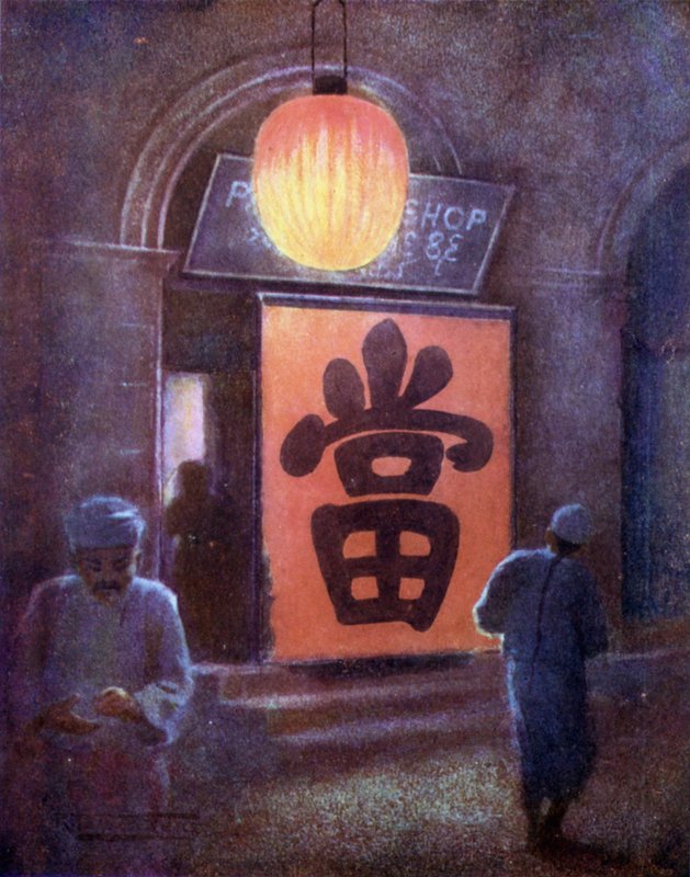 En kinesisk pantelånerbutik, Mandalay af Robert George Talbot Kelly