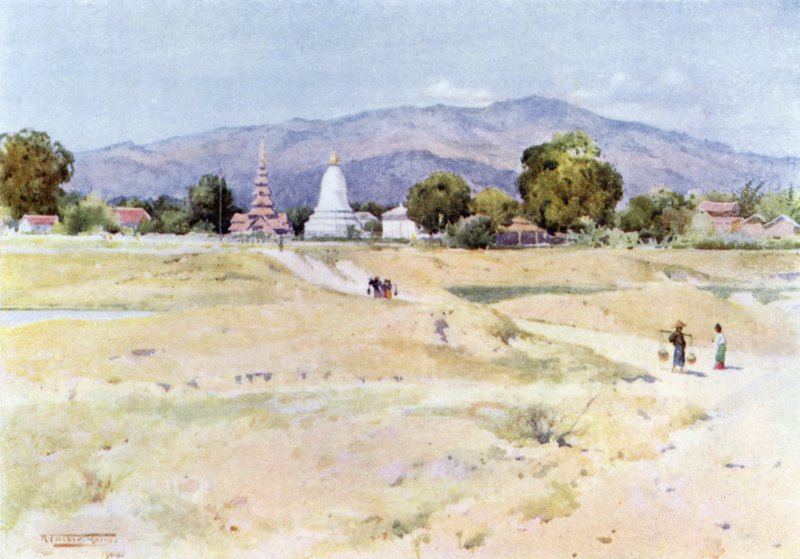 Bhamo fra fortet af Robert George Talbot Kelly