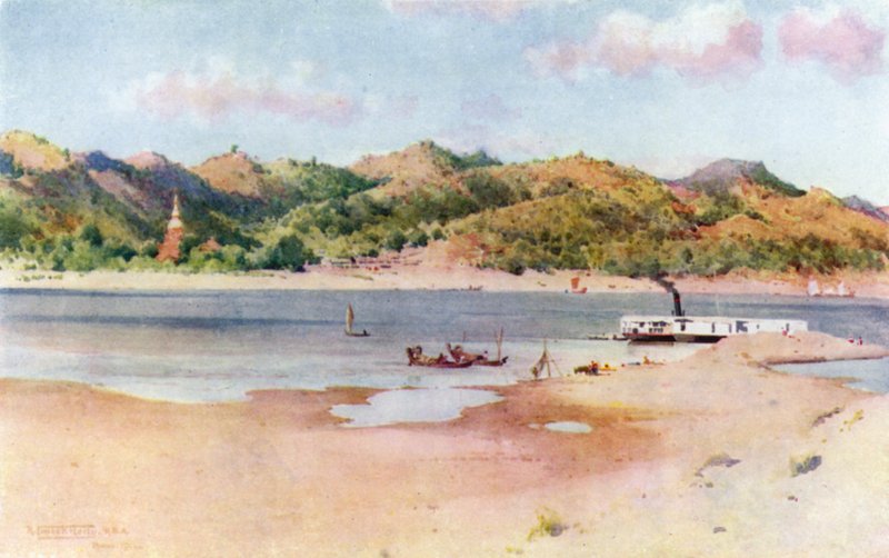 Landing-Ghaut ved Prome, Low River af Robert George Talbot Kelly