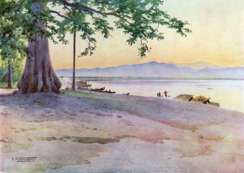 Landingsstedet ved Nyaung-u af Robert George Talbot Kelly