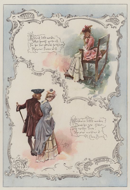 Kærlighedssyge lille jomfru (chromolitho) af Robert Sauber