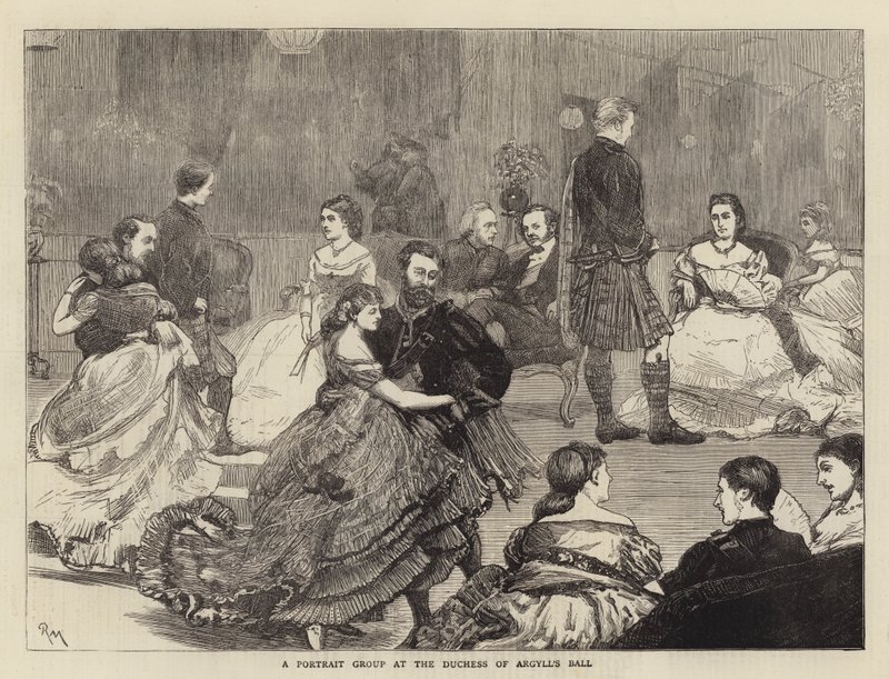 En portrætgruppe ved hertuginden af Argylls bal af Robert Walker Macbeth