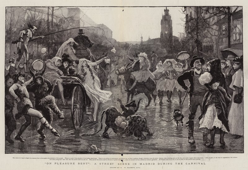 On Pleasure Bent, en gadescene i Madrid under karnevallet af Robert Walker Macbeth