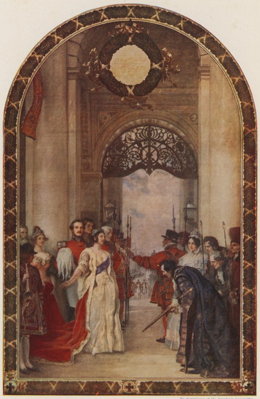 Åbning af Royal Exchange af dronning Victoria, London, 1844 af Robert Walker Macbeth