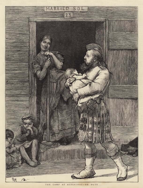 Lejren ved Aldershot, på vagt af Robert Walker Macbeth