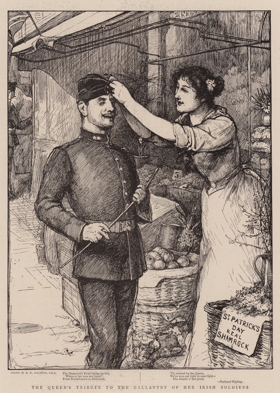 Dronningens hyldest til sine irske soldaters tapperhed af Robert Walker Macbeth