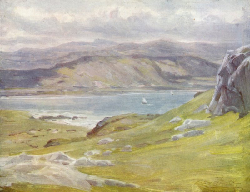 En udsigt fra den store Ormes hoved (farve litho) af Robert (after) Fowler