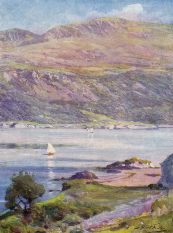 Sunny Afternoon, Cardigan Bay (farve litho) af Robert (after) Fowler