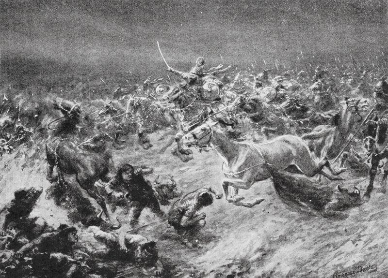 Anushirwans nederlag til de hvide hunner i 560 e.Kr. af Robert Ambrose Dudley