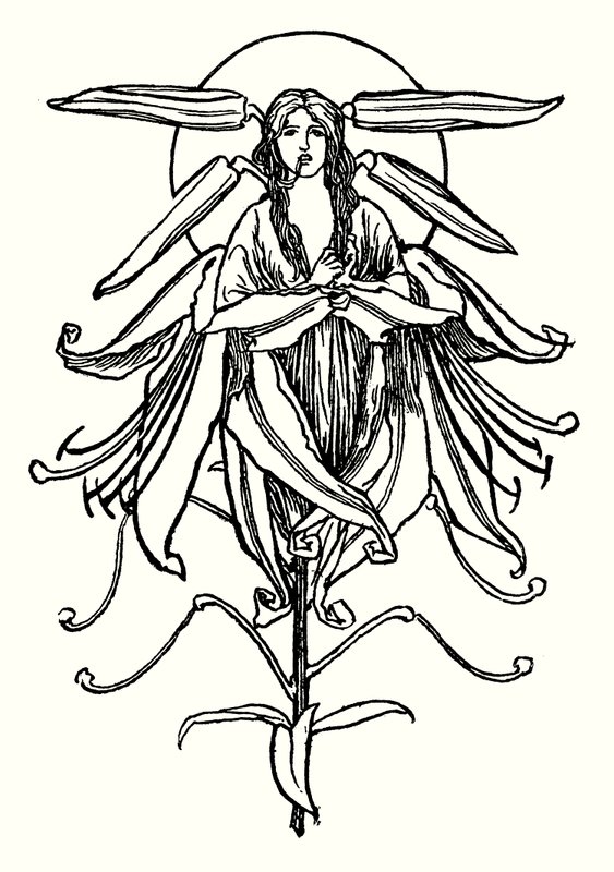 Illustration til digte af John Keats (litho) af Robert Anning Bell