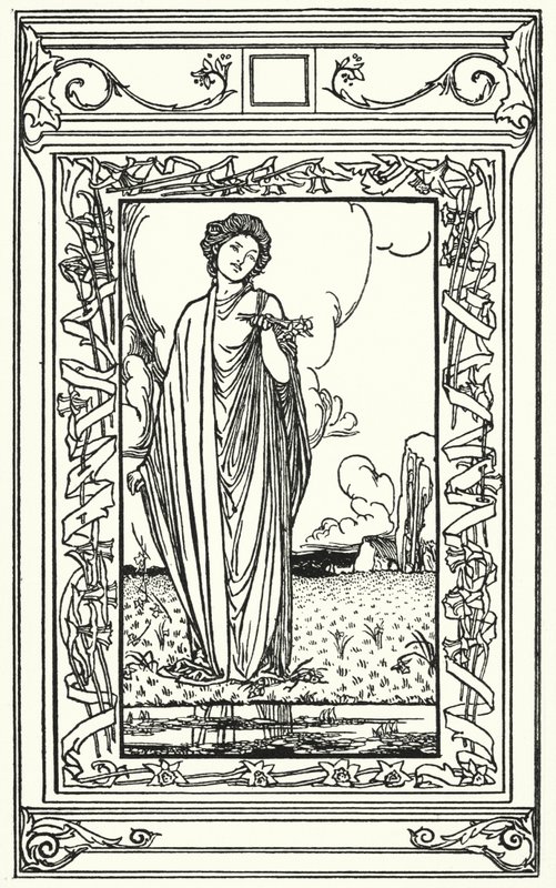 Illustration til digte af John Keats (litho) af Robert Anning Bell