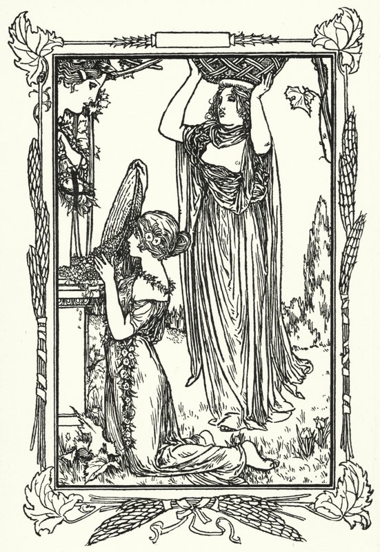 Illustration til digte af John Keats (litho) af Robert Anning Bell