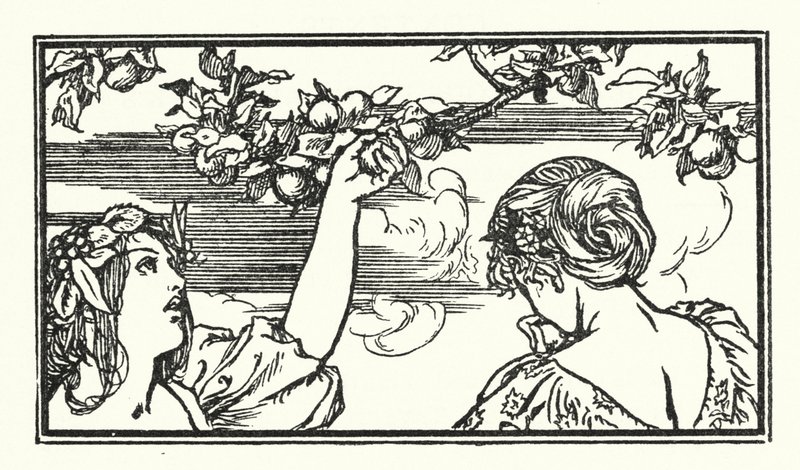 Illustration til digte af John Keats (litho) af Robert Anning Bell
