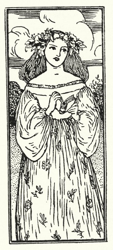 Illustration til digte af John Keats (litho) af Robert Anning Bell