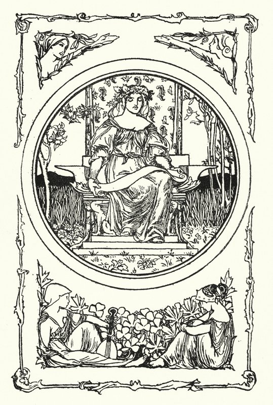 Illustration til digte af John Keats (litho) af Robert Anning Bell