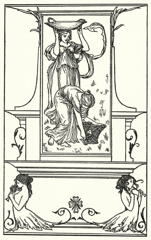 Illustration til digte af John Keats (litho) af Robert Anning Bell
