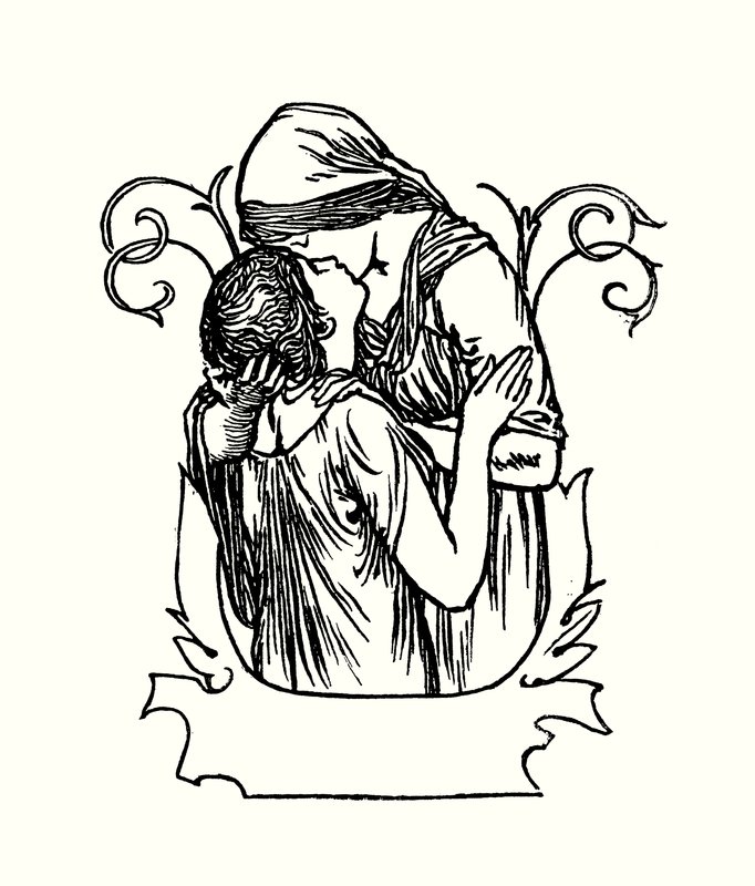Illustration til digte af John Keats (litho) af Robert Anning Bell