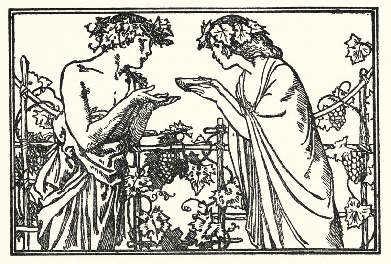 Illustration til digte af John Keats: Endymion (litho) af Robert Anning Bell