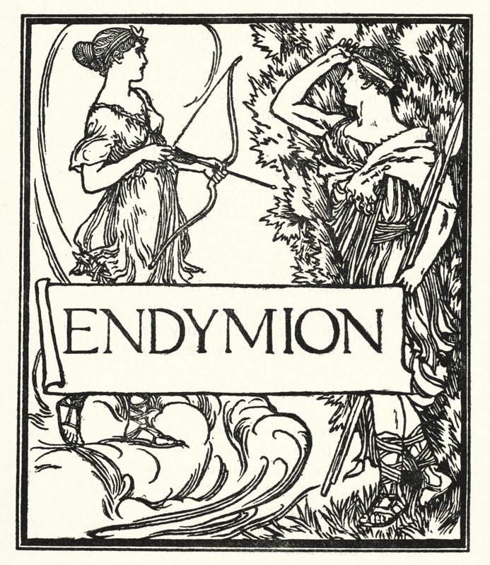 Illustration til digte af John Keats: Endymion (litho) af Robert Anning Bell