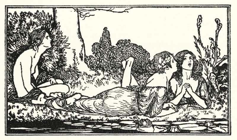 Illustration til digte af John Keats: Endymion (litho) af Robert Anning Bell