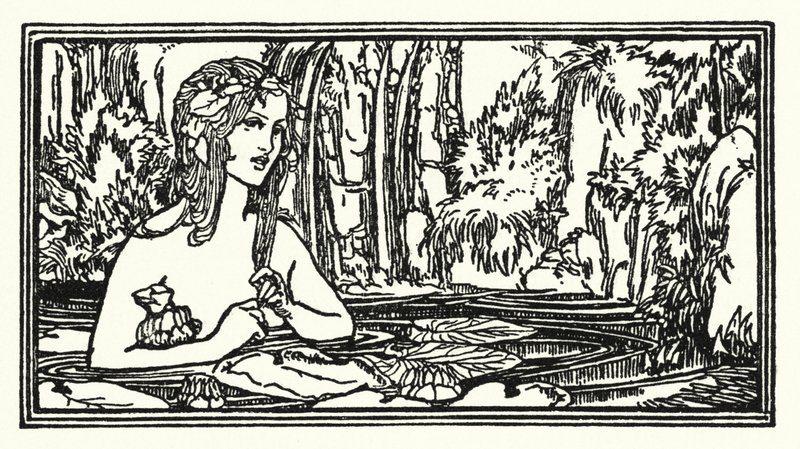 Illustration til digte af John Keats: Endymion (litho) af Robert Anning Bell