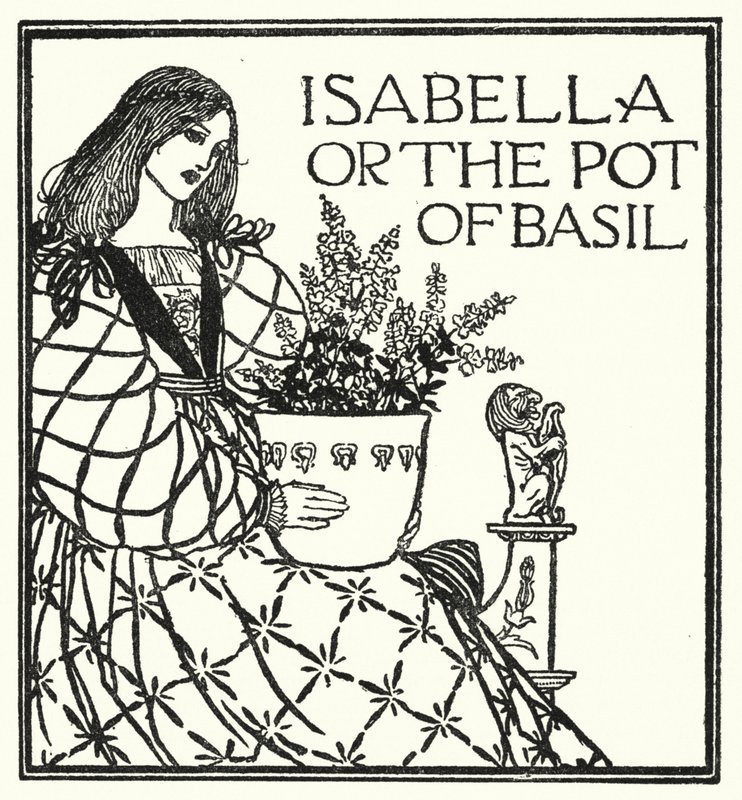 Illustration til digte af John Keats: Isabella or The Pot of Basil (litho) af Robert Anning Bell
