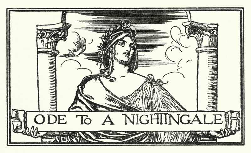 Illustration til digte af John Keats: Ode To A Nightingale (litho) af Robert Anning Bell