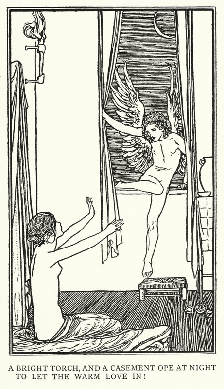 Illustration til digte af John Keats: Ode To Psyche (litho) af Robert Anning Bell