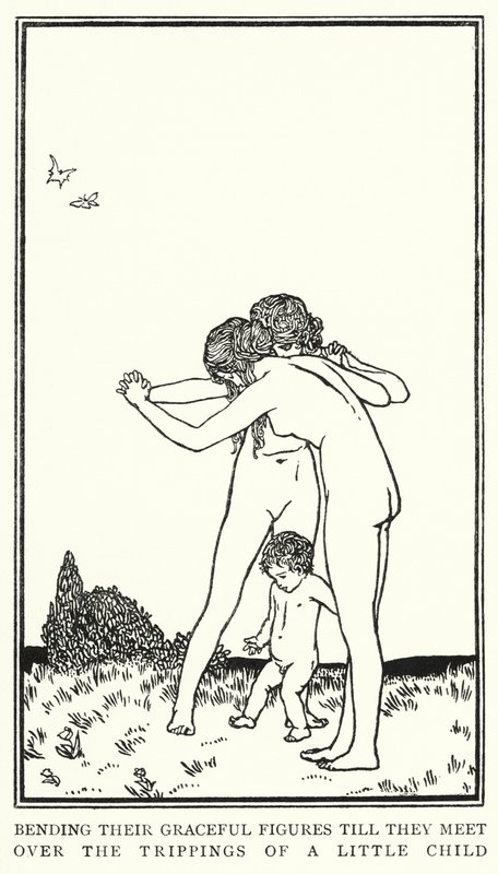 Illustration til digte af John Keats: Sleep And Beauty (litho) af Robert Anning Bell