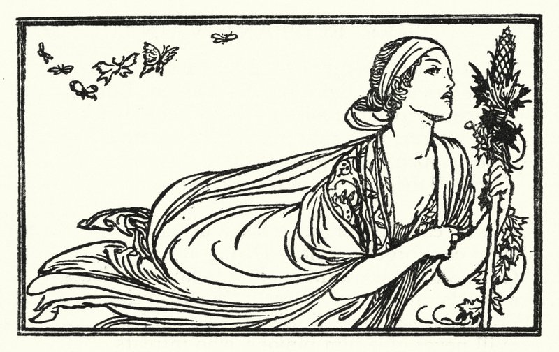 Illustration til digte af John Keats: Sleep And Poetry (litho) af Robert Anning Bell
