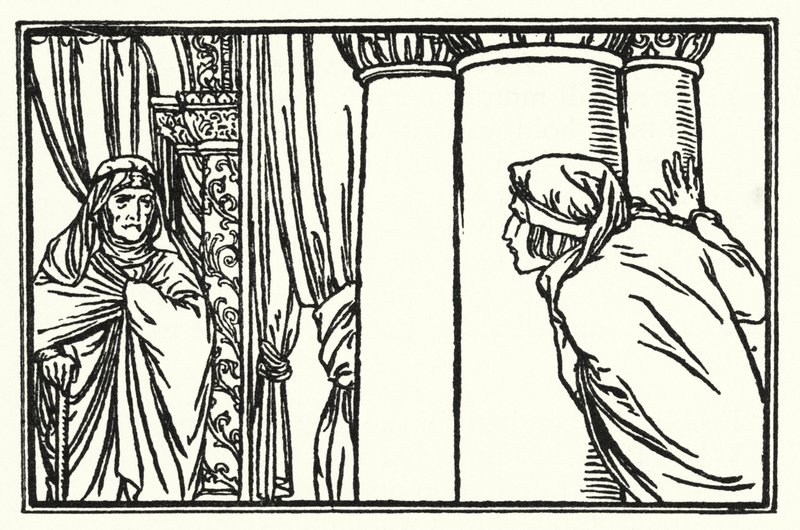 Illustration til digte af John Keats: The Eve of St Agnes (litho) af Robert Anning Bell