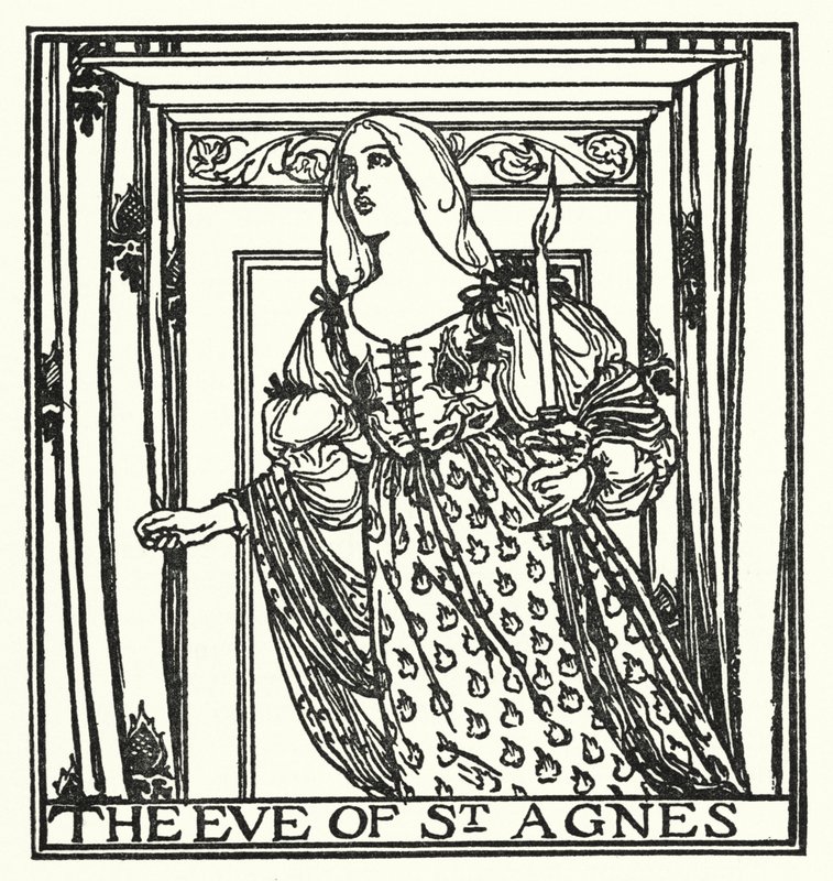 Illustration til digte af John Keats: The Eve of St Agnes (litografi) af Robert Anning Bell