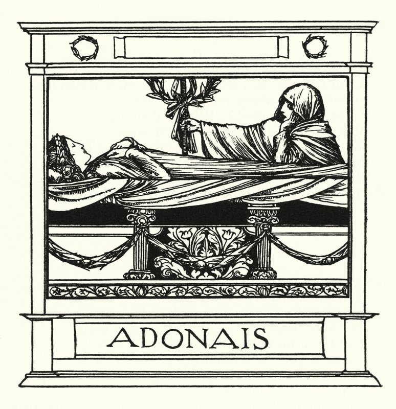 Shelley: Adonais (litografi) af Robert Anning Bell