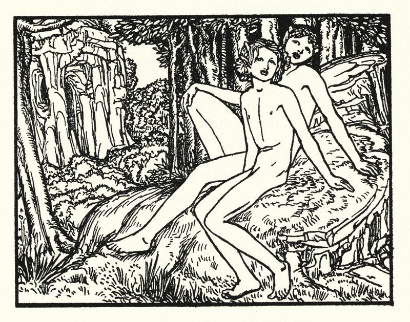 Shelley: Prometheus Unbound (litografi) af Robert Anning Bell