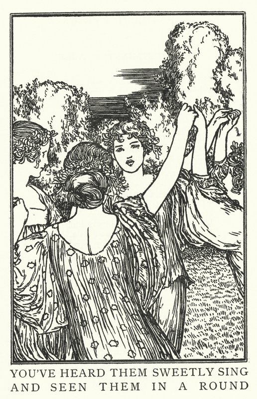 Du har hørt dem synge sødt og set dem i en runde (litho) af Robert Anning Bell