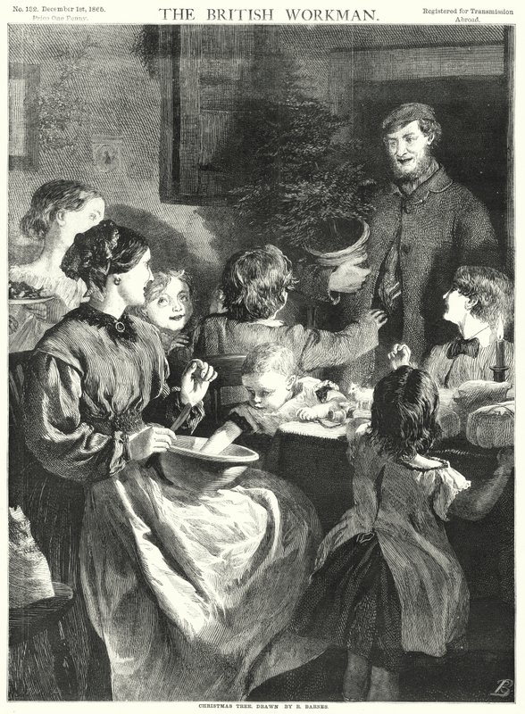 Juletræ (gravering) af Robert Barnes