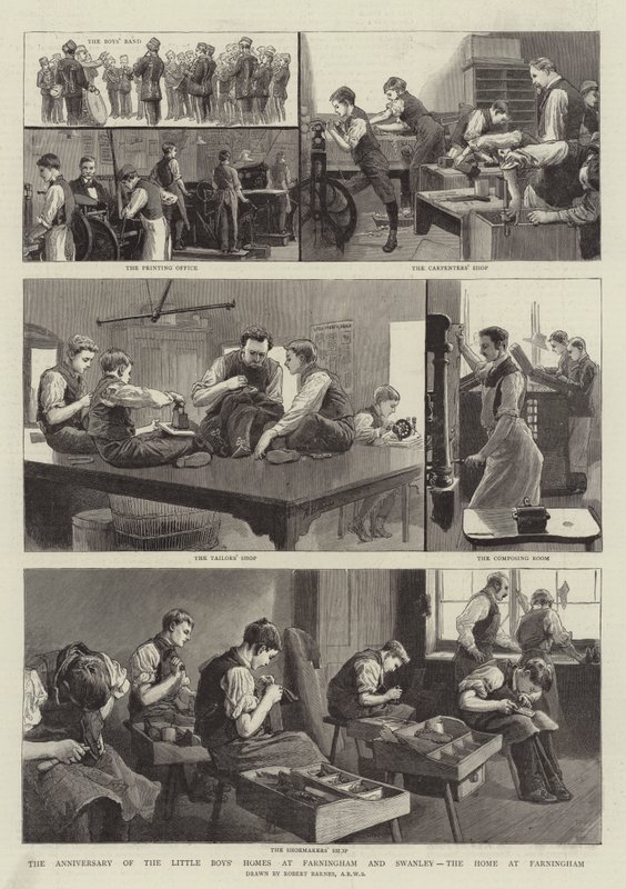 Jubilæet for de små drengehjem i Farningham og Swanley, hjemmet i Farningham af Robert Barnes