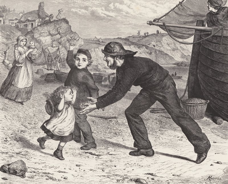 Fiskerens hjemkomst (gravering) af Robert Barnes