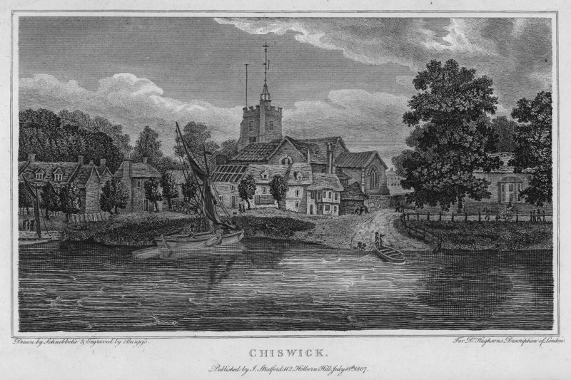 Chiswick (gravering) af Robert Blemell (after) Schnebbelie