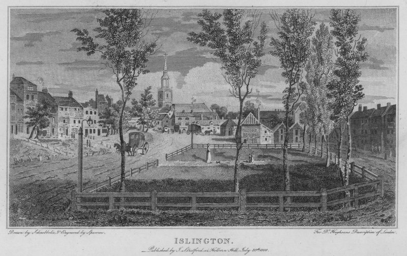 Islington (gravering) af Robert Blemell (after) Schnebbelie