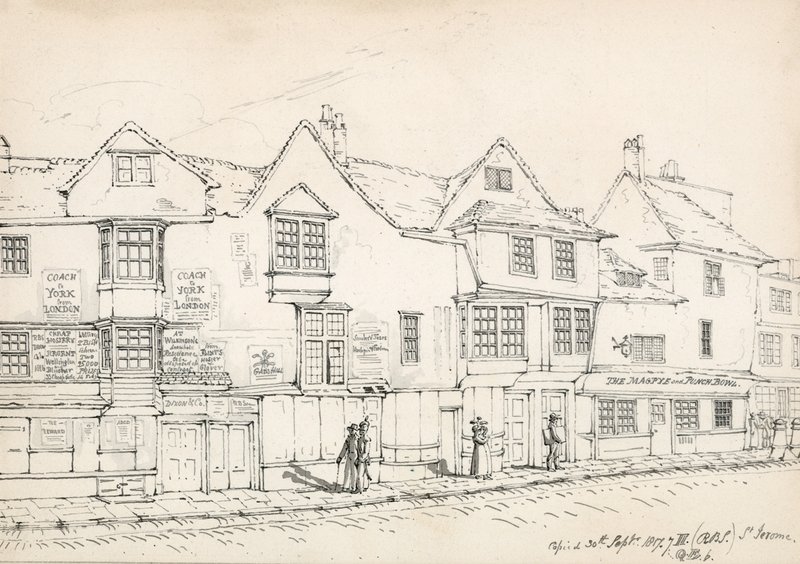 Fenchurch Street, London, 1817 (blæk på papir) af Robert Blemell Schnebbelie