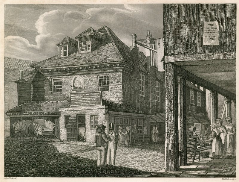 Hungerford Market, nær York Buildings, The Strand, London af Robert Blemell Schnebbelie