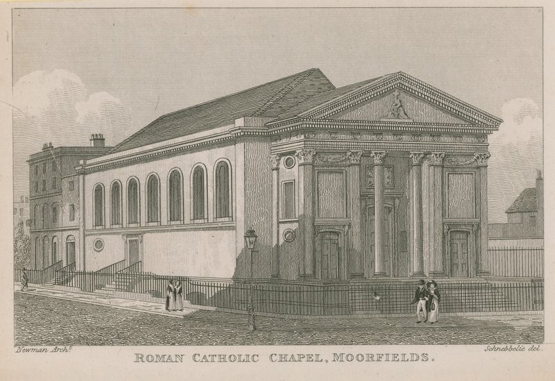Romersk-katolsk kapel i Moorfields af Robert Blemell Schnebbelie