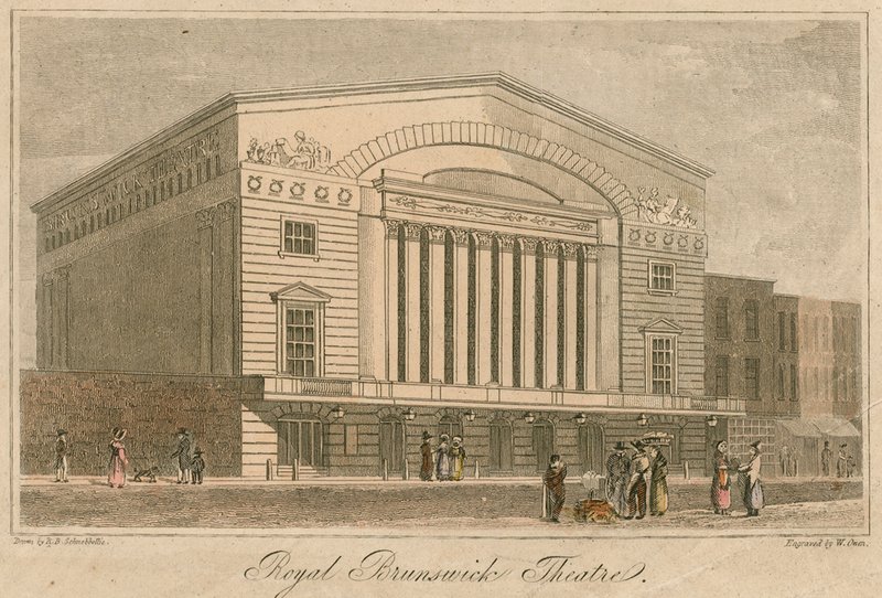 Royal Brunswick Theatre, London af Robert Blemell Schnebbelie
