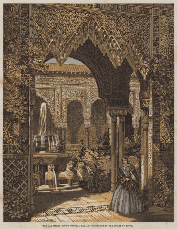 Alhambra Court, Crystal Palace, Indgang til Lions Court af Robert Dudley