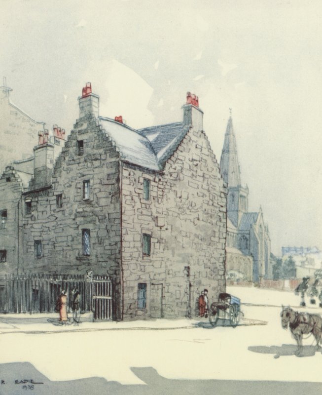 Glasgow: Provands Lordship (farvelitografi) af Robert Eadie