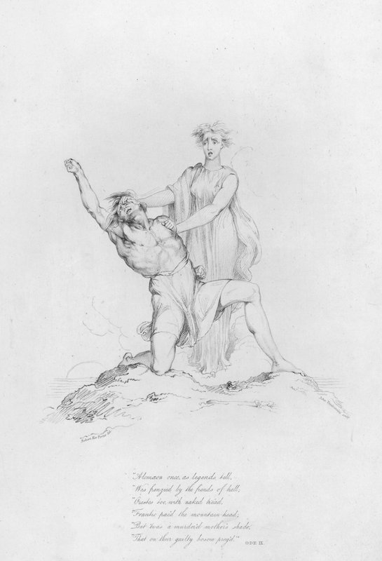 Anacreon, Ode IX (gravering) af Robert Kerr (after) Porter