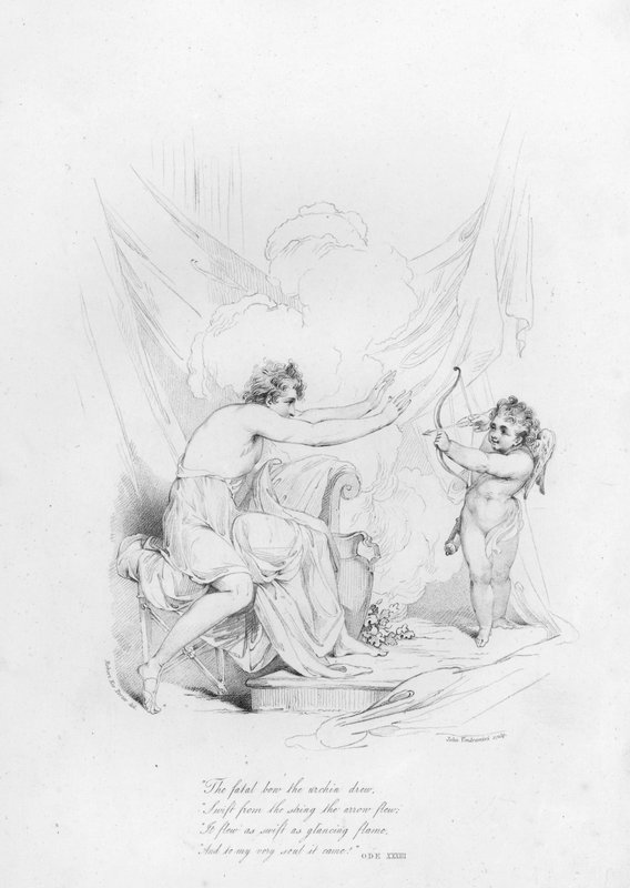 Anacreon, Ode 33 (gravering) af Robert Kerr (after) Porter