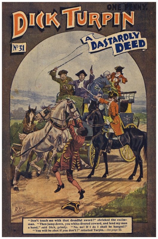 Dick Turpin (farve litho) af Robert Prowse Jnr